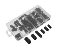BUGUUYO 80Pcs Black Rubber Hose End Caps Vacuum Cap Assortment Sealing Protective Covers for Automotive Manifold with Multiple for Versatile Use