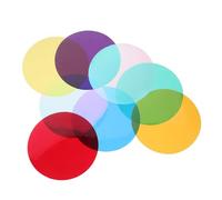 BUGUUYO 8pcs Assorted Colour Lighting Gel Filters for LED Spotlights, 3.93" Peel and Stick Pet Diffusion Lighting Sheets, Colour Correction and Dimming Film for Bedrooms and Stage Use