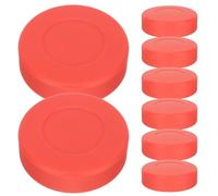 BUGUUYO 8pcs Matte Finish Floor Hockey Pucks for Indoor Outdoor Training PVC Anti-glare Design Bulk for Practice and Recreational Games