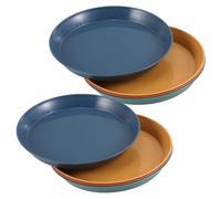 BUGUUYO 8PCS Whiskers Friendly Cat Food Bowls Round Feeding Plates for Kittens Short Legged Cats Durable Design for Easy Maintenance Comfortable Eating Experience