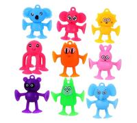 BUGUUYO 9pcs Cartoon Animal Suction for Bath Sensory Fidget Playthings with Easy Stick Suction Cups Educational Stress Relief for Parent Interaction and Early Learning