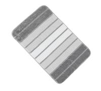 BUGUUYO Absorbent Non Slip Bath Rug Acrylic Material with Modern Striped Texture Fast Drying Bathroom Floor Mat Reliable and Comfortable Shower Mat for Bathroom and Kitchen Use