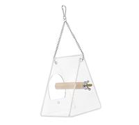 BUGUUYO Acrylic Outdoor Bird Feeders for Outdoor Hanging Triangle Feeder for Small Birds