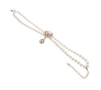 BUGUUYO Adjustable Pet Necklace Dog Cat Pearl Collar Princess Style for Female Pups Vintage Jewelry for Christmas Birthday Valentine's Day