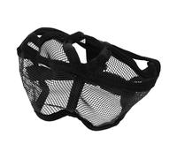 BUGUUYO Adjustable Short Snout Dog Muzzle for Bulldogs and Small Breeds Mesh Protective Anti-bite Mouth Cover with Reflective Safety for Barking Chewing Use