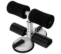 BUGUUYO Adjustable Sit-Up Device with Double Suction Cups, Fixed Foot Crunch Aid for Home Ab Training and Indoor Fitness Equipment, Black and White Abdominal Exercise Tool