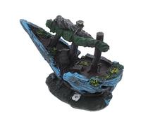 BUGUUYO Aquarium Shipwrecks Decor Resin Ships for Fish Tank Ornaments Unique Underwater Cave Hides for Betta Fish and Safe Aquarium Decoration for Freshwater and Tanks