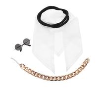 BUGUUYO Arabian Dog Cat Costume Adjustable Head Wrap Bandana Sunglasses Necklace Authentic Middle Eastern Pet Outfit for Small Dogs and Cats Festival Dress-up