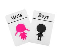 BUGUUYO Bathroom Self Adhesive Gender Signs for Kindergarten Daycare Childrens Room Restroom Wall Stickers for Easy Gender Recognition Avoid Confusion Cute Washroom Label
