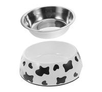 BUGUUYO Big Dog Bowl Double Pet Feeder Stainless Steel No-slip Base Pet Food Bowl