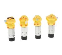 BUGUUYO Bike Valve Caps and Inflator Adaptor Set Tubeless Valve Stem Cover Funny Cute Bird Design Compatible for Cycling Outdoors