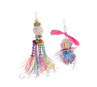BUGUUYO Bird Feeder Toy 2 Pack Foraging Toys for Cockatiel Small Parrots Chewing Shredding