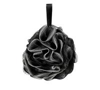 BUGUUYO Black Bath Ball Shower Scrubber for Exfoliating and Cleaning with Pe Mesh Nets and Short Rope, Soft Bath Loofah for Men and Women Bathroom Accessories