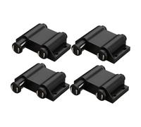 BUGUUYO Black Double Head Magnetic Door Catch Latch for Cabinet Push Open Doors Self-Locking Closures for Kitchen Wardrobe Cupboard