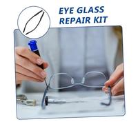 BUGUUYO Black Glasses Repair Kit Single Tooth External Thread Eyeglass Arm Legs Compatible with Sunglasses Reading Glasses Frames Comfortable Lightweight Replacement Temples