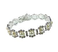 BUGUUYO Bling Rhinestone Pearl Dog Necklace Adjustable Crystal PET Jewelry Collar for Dogs Comfortable and Stylish PET Pendant Accessory