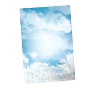 BUGUUYO Blue Sky Photography Background Paper with White Clouds 3D Effect, Blue Gradient Photo Backdrop for Studio, Food and Product Photography Prop,