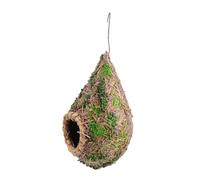 BUGUUYO Breathable Hanging Bird Nest for Lovebirds and Small Parrots Made from Environmentally Friendly Synthetic Material, Creative Grass Woven Birdhouse Suitable for Indoor Balcony