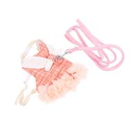 BUGUUYO Bunny Walking Harness Pet Rabbit Clothes Cotton Dress Shape Leash Adorable Portable Easy to Put and Take for Pet Rabbit