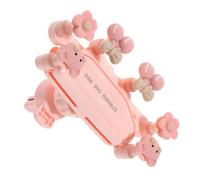 BUGUUYO Car Air Vent Phone Holder Clip for Cars Cute Pink Bear 6-point Support Mount Anti-shake Cell Phone Accessory for Secure In-vehicle Navigation
