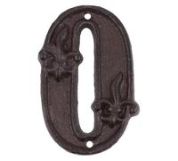 BUGUUYO Cast Iron Decorative Door Number with Unique Hammered Antique Finish Heavy-duty Metal and Gate Sign for DIY Home Address Garden Mailbox and Building Identification