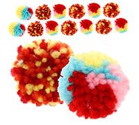 BUGUUYO Cat Self-diversion Toy 15pcs Plush Cat Balls Kitten Balls for Biting Chewing Exercise Fun Pet Toy Set Random Color