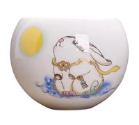BUGUUYO Ceramic Chinese Tea Tasting Cup for Herbal Green Tea, White | Classic Chic Decor Appeal, Smooth Surface, Compact Storage, Gift-ready Choice for Home Desk Tea Break