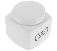 BUGUUYO Ceramic Pet Urn for Ashes Memorial Keepsake Box with Dog Bone Design Small Pet Ashes Holder for Dog and Cat Cremation White and Black Paw Print Burial Container