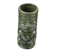 BUGUUYO Ceramic Tiki Cup Hawaiian Style Creative Cocktail Tumbler for Juice Wine at Beach Parties