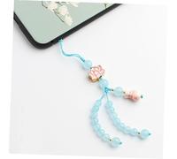 BUGUUYO Chinese Style Mobile Phone Strap Comfortable Finger Grip Phone Chain for Women Cellphone Lanyard with Accessories Suitable for Daily Use and Random Color