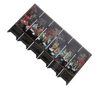 BUGUUYO Chinese Style Resin Folding Screen Ornament Panel Indoor Decorative Divider Panel for Home Office Business Gift Traditional Art Adornment