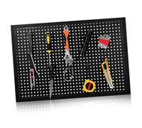 BUGUUYO Cold Rolled Steel Pegboard Wall Organizer with Ample Hooks for Garage Workshop Craft Storage Rack Tool Display Panel