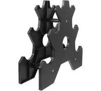 BUGUUYO Compact 3-Tier Standing Dumbbell Rack for Home Gym, Plastic Coated Small Six-Sided Dumbbell Storage Stand, Strength Training Weight Holder Organizer