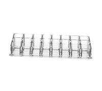 BUGUUYO Compartment Clear Acrylic Lip Gloss Organizer Makeup Storage Box for Lipstick and Cosmetics Portable and Easy to Use for Home Travel