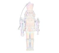 BUGUUYO Creative Acrylic Nutcracker Hanging Charms Lightweight Festive Walnut Soldier Ornaments for Christmas Tree Window Decoration Holiday Cheer Pendant