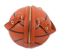 BUGUUYO Creative Basketball Shape Shoulder Bag for Women, Lightweight Pu Material with Reasonable Size, Fashionable Crossbody Handbag for Daily Life and Party Use