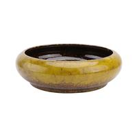 BUGUUYO Creative for Design with Ceramic Pot Hydroponic Flower, Decorative Yellow Planter Succulents Daffodils Home and Balcony Gardening