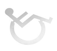BUGUUYO Disabled Wheelchair Toilet Sign Stainless Steel Restroom Door Plaque for Public Bathrooms and Elevators Easy to Install Handicap Sign for Disabled Access