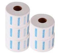BUGUUYO Disposable Barber Neck Strips Made of White Paper, 5 Rolls Pack for Professional Salon Services and Hairdressing, Providing Comfortable Fit and Effective Protection During Hair