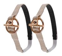 BUGUUYO Elastic Shoe Straps Detachable and Adjustable Heel Straps 1 Pair Beige for High Heels with Pu Leather and Alloy Buckle, Strong and Simple Design to Hold on Shoes When Dancing