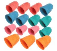 BUGUUYO Ergonomic Fingertip Protector 15pcs Silicone Finger Cots Reusable for Money Counting Writing and Sorting