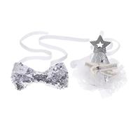 BUGUUYO Fashionable Pet Birthday Outfit Dog Cat Hat Tie Set Grooming Bows 1 Set Delightful Pet Headdress