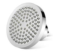 BUGUUYO Filtered High Pressure Shower Head for Hard Water Removes Chlorine and Impurities Silver Round Rainfall Design for Clean Skin and Hair Versatile Bathroom Bathing Purifier