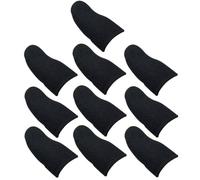 BUGUUYO Finger Sleeves Nylon + Silver Fabric 10 Pcs Small and Lightweight Screen Touch Covers, Breathable Anti-sweat Finger Protectors for Comfortable Game Playing for Mobile Phone Gaming
