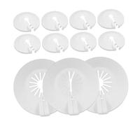 BUGUUYO Fire Sprinkler Parts 10pcs Universal Wall Flange Escutcheon Cover Plates 15/20mm Plastic Disc Removable Nonremovable