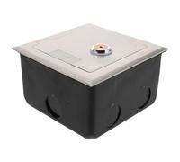 BUGUUYO Floor Socket Panel Stainless Steel Enclosure Waterproof Enclosure for Electronics Waterproof Floor Outlet Cover Recessed Wall Outlet Silver