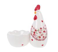 BUGUUYO Floral Chick Ornaments Ceramic Egg Storage Holder Creative Organizer Adorable Desktop Decor Single Tray Delicate Holder