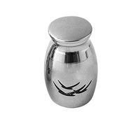 BUGUUYO Flying Bird Stainless Steel Pet Ash Cinerary Casket Commemorative Urn for Dogs and Cats Lightweight and Keepsake Unscrewing Lid Silver