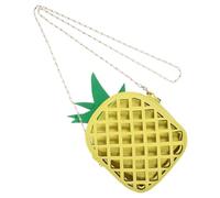 BUGUUYO Funny Fruit Shape Pu Crossbody Bag for Women with Chain, Shell Shape, Two Carrying Methods, Moderate Capacity, for Work or School, Yellow Polyester Shoulder Bag