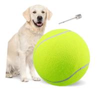 BUGUUYO Giant Tennis Ball for Dogs 9.5 Inch Pump Needle Extra Large 24cm Outdoor Pet Toy for Training and Playing